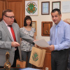 На приеме у ректора спортсмены - выпускники 2013 года